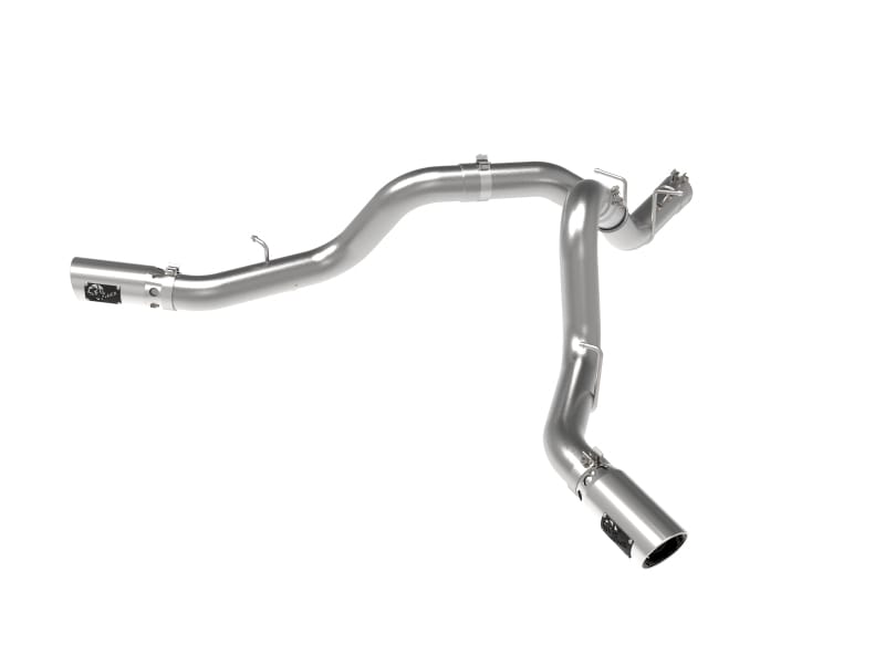 aFe — Large Bore-HD 4 IN 409 Stainless Steel DPF-Back Exhaust System w/Polished Tip