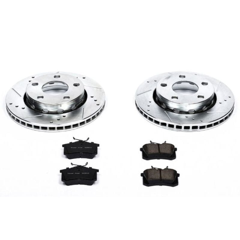 PowerStop — Z23 Daily Driver Carbon-Fiber Ceramic Brake Pad and Drilled & Slotted Rotor Kit