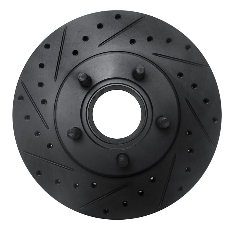 R1 Concepts — R1 Concepts Brake Rotor Drilled and Slotted Black
