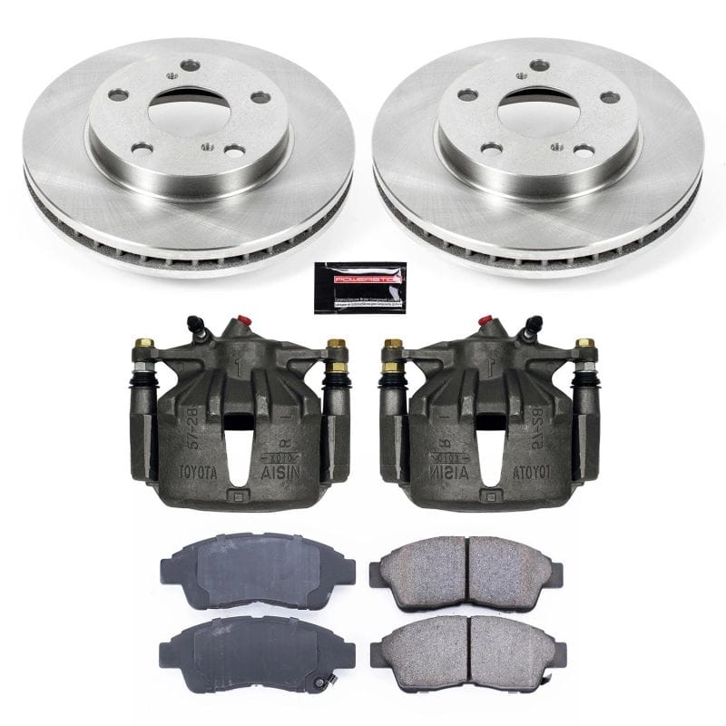 PowerStop — OE Stock Replacement Low-Dust Ceramic Brake Pad, Rotor and Caliper Kit