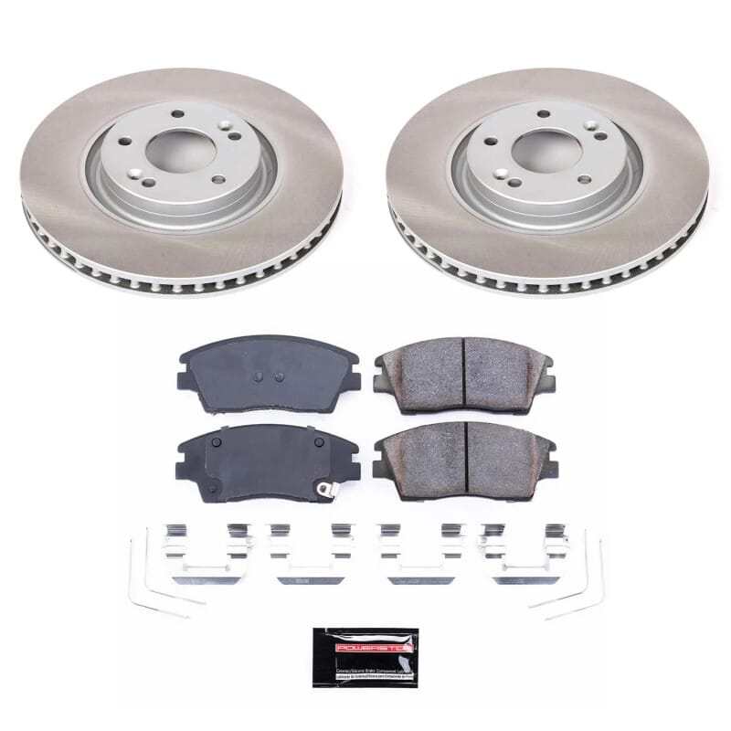 PowerStop — Semi-Coated Rotor and Low-Dust Ceramic Brake Pad Kit