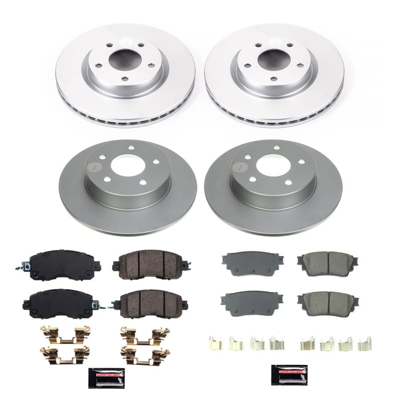PowerStop — Genuine Geomet Coated Rotor and Low-Dust Ceramic Brake Pad Kit