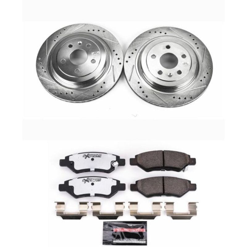 PowerStop — Z26 Street Performance Ceramic Brake Pad and Drilled & Slotted Rotor Kit