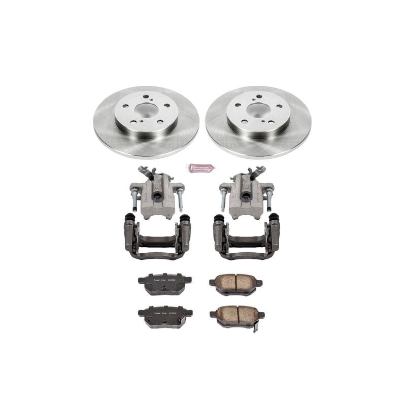 PowerStop — OE Stock Replacement Low-Dust Ceramic Brake Pad, Rotor and Caliper Kit