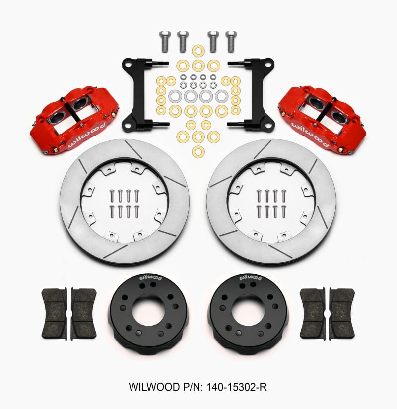 Wilwood — KIT,FRONT,WWE C10 ALUM PRO SPINDLE FNSL6R,12.19 ROTOR,RED