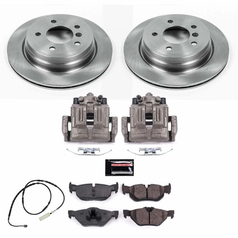 PowerStop — OE Stock Replacement Low-Dust Ceramic Brake Pad, Rotor and Caliper Kit