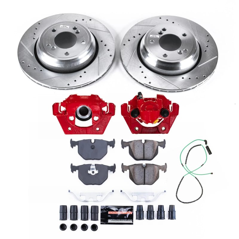 PowerStop — Z23 Daily Driver Carbon-Fiber Ceramic Pads Drilled & Slotted Rotor & Caliper Kit