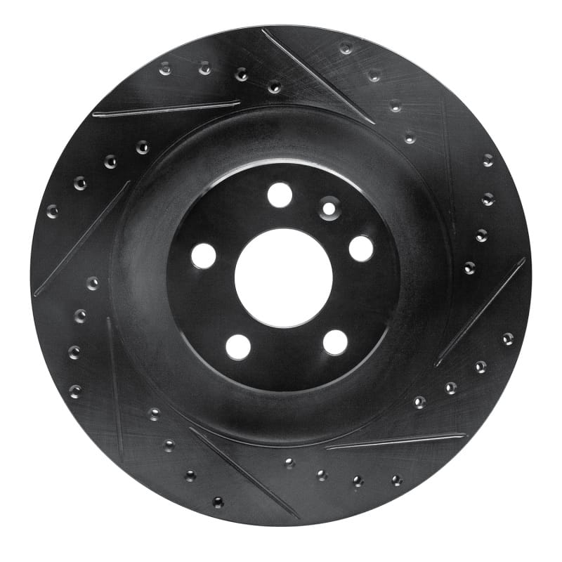 R1 Concepts — R1 Concepts Brake Rotor Drilled and Slotted Black