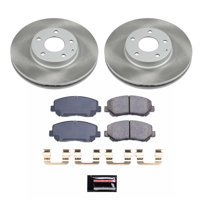 PowerStop — Semi-Coated Rotor and Low-Dust Ceramic Brake Pad Kit
