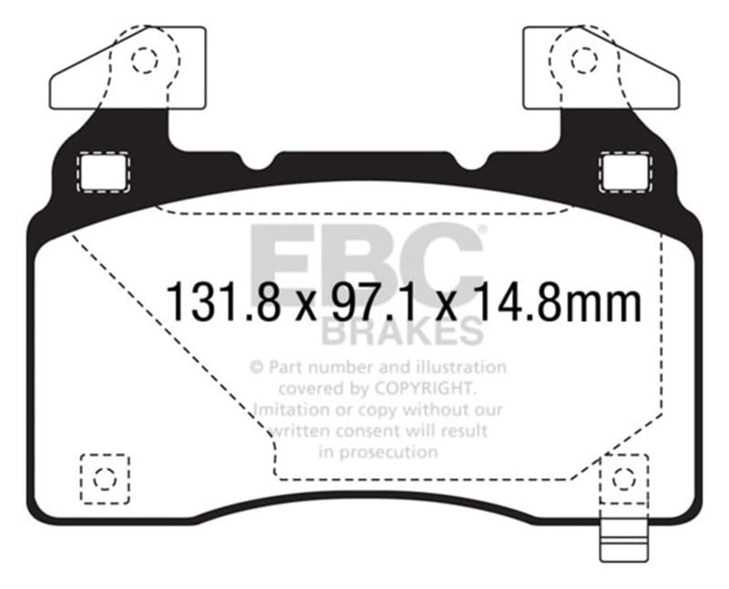 EBC — EBC 14+ Cadillac CTS Vsport 3.6 Twin Turbo Yellowstuff Front Brake Pads
Disc Brake Pad