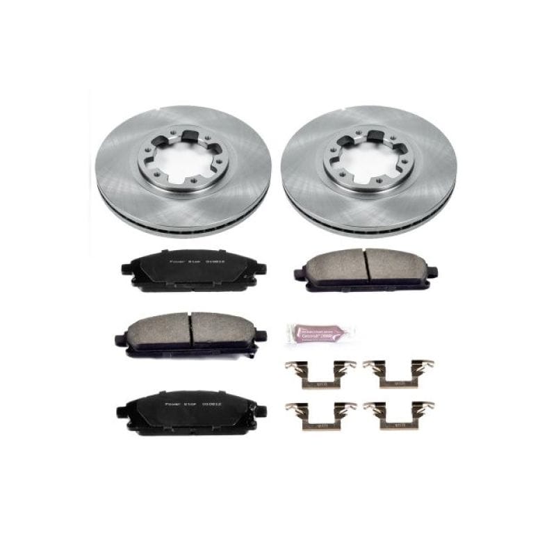 PowerStop — OE Stock Replacement Low-Dust Ceramic Brake Pad and Rotor Kit