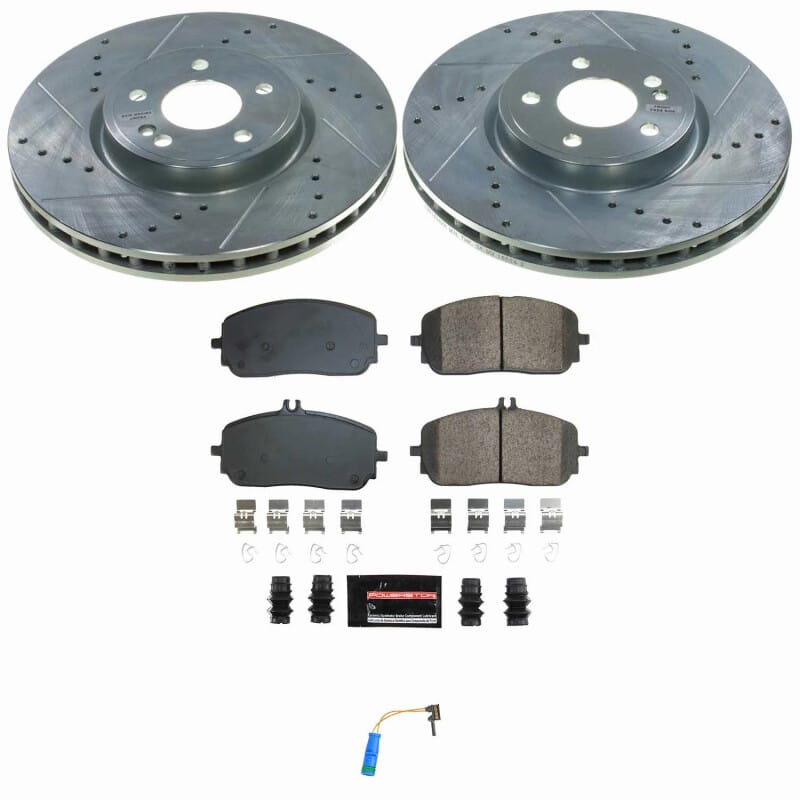 PowerStop — Z23 Daily Driver Carbon-Fiber Ceramic Brake Pad and Drilled & Slotted Rotor Kit