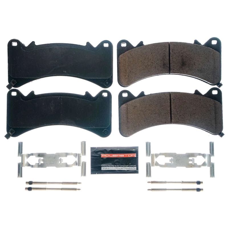 PowerStop — PowerStop - Z23 Daily Driver Carbon-Fiber Ceramic Brake Pads with Hardware Kit
