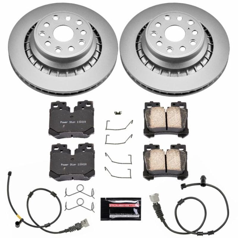 PowerStop — Genuine Geomet Coated Rotor and Low-Dust Ceramic Brake Pad Kit