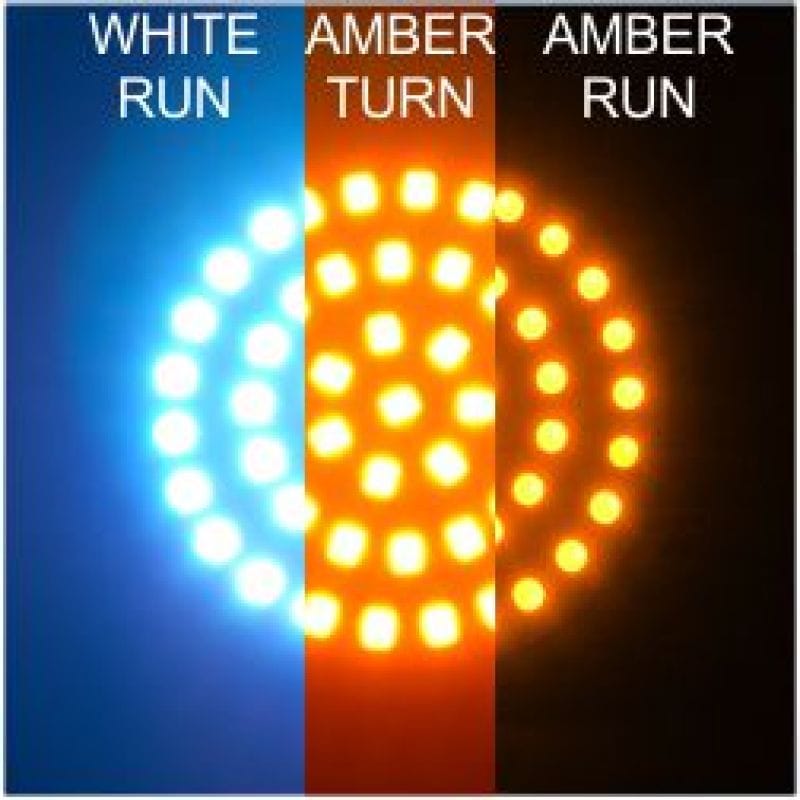 Letric Lighting — Standard, White running light shuts off, Amber turn to Amber run when turn signal switch is activated