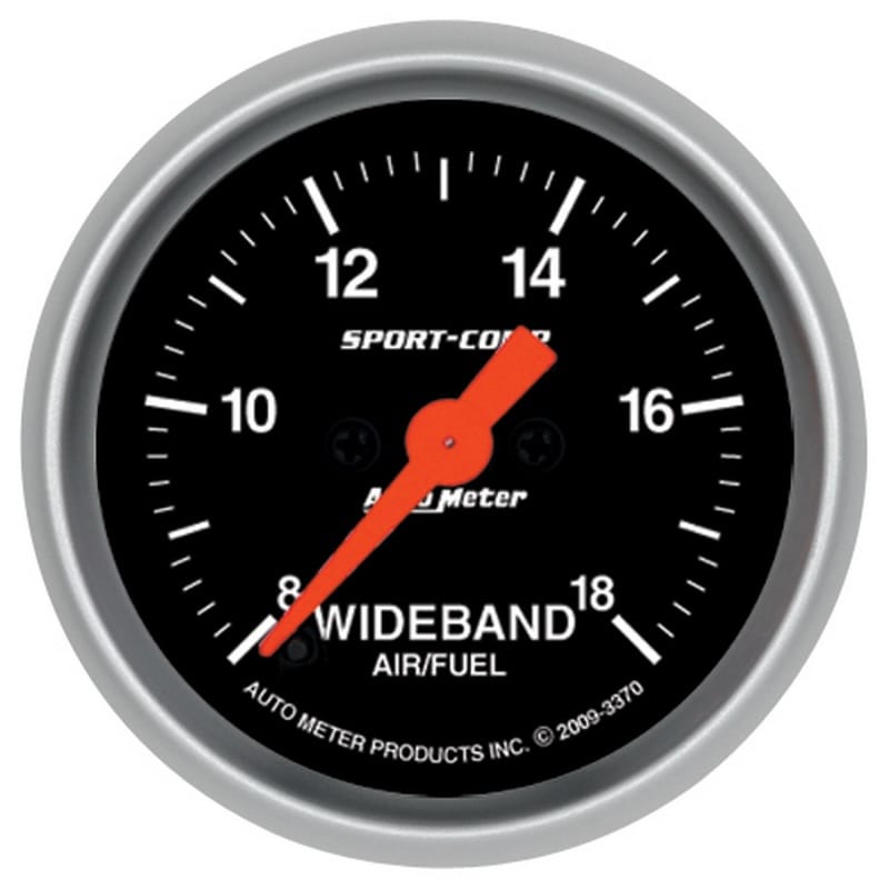 AutoMeter — GAUGE, AIR/FUEL RATIO-WIDEBAND, ANALOG, 2 1/16", 8:1-18:1, STEPPER MOTOR, SC