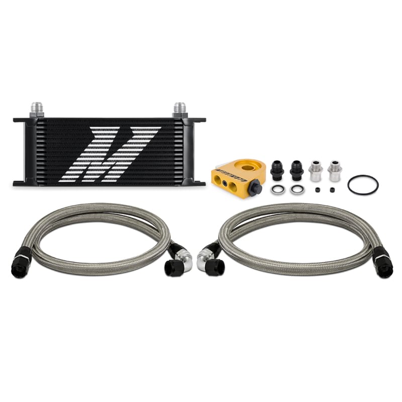 Mishimoto — Universal Oil Cooler, 16-Row, Black, Thermostatic, Kit
