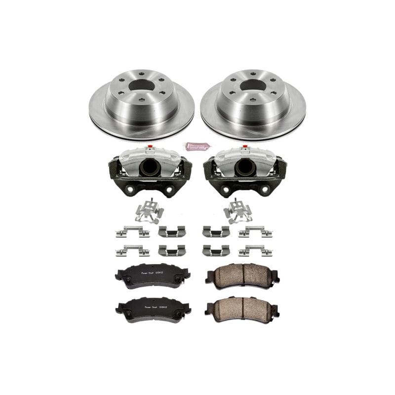 PowerStop — OE Stock Replacement Low-Dust Ceramic Brake Pad, Rotor and Caliper Kit