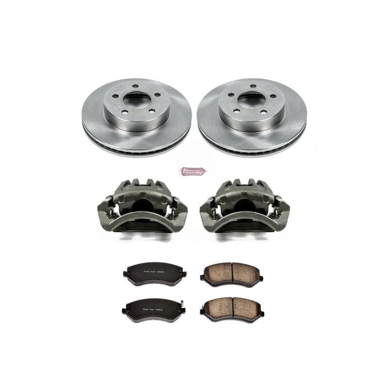 PowerStop — OE Stock Replacement Low-Dust Ceramic Brake Pad, Rotor and Caliper Kit