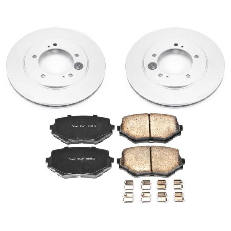 PowerStop — Genuine Geomet Coated Rotor and Low-Dust Ceramic Brake Pad Kit