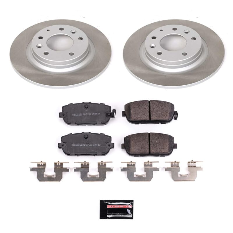 PowerStop — Semi-Coated Rotor and Low-Dust Ceramic Brake Pad Kit