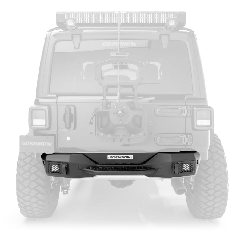 Go Rhino — Rockline Rear Stubby Bumper for Jeep Wrangler JL