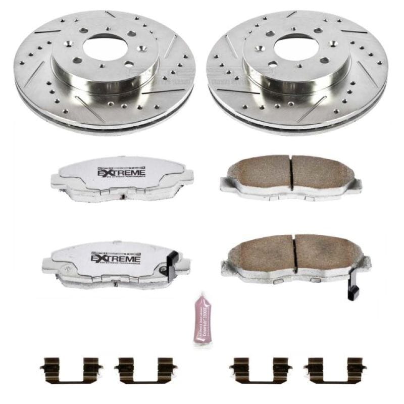 PowerStop — Z26 Street Performance Ceramic Brake Pad and Drilled & Slotted Rotor Kit
