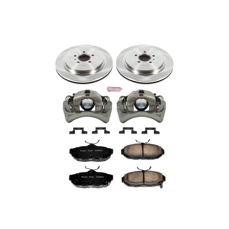 PowerStop — OE Stock Replacement Low-Dust Ceramic Brake Pad, Rotor and Caliper Kit