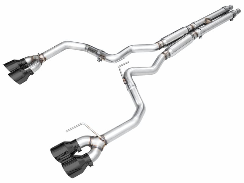 AWE Tuning — AWE Track Edition Exhaust for S650 Mustang Dark Horse - Quad Diamond Black Tips