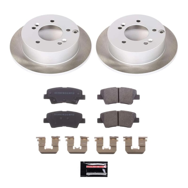 PowerStop — Semi-Coated Rotor and Low-Dust Ceramic Brake Pad Kit