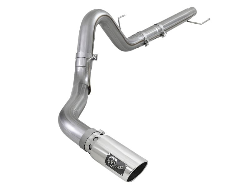 aFe — Large Bore-HD 4 IN 409 Stainless Steel DPF-Back Exhaust System w/ Polished Tip