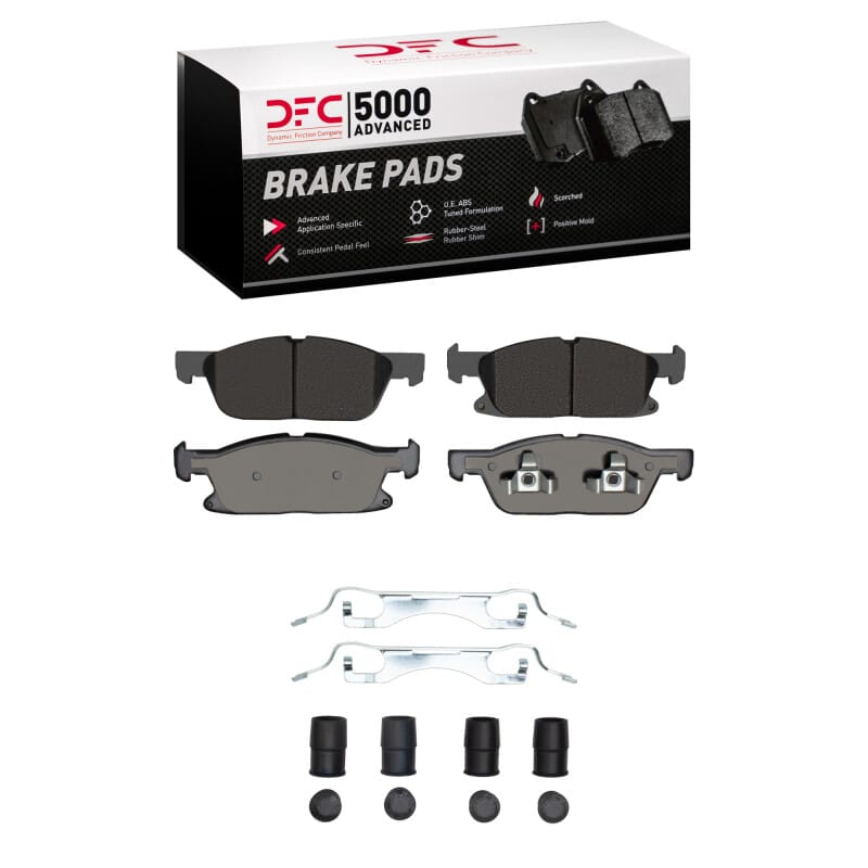 DFC — DFC 19-24 Ford Edge Front 5000 Advanced Low Metallic Brake Pads and Hardware Kit