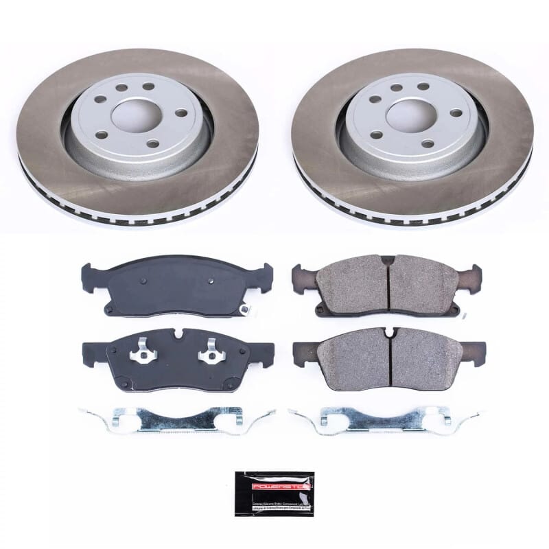 PowerStop — Semi-Coated Rotor and Low-Dust Ceramic Brake Pad Kit