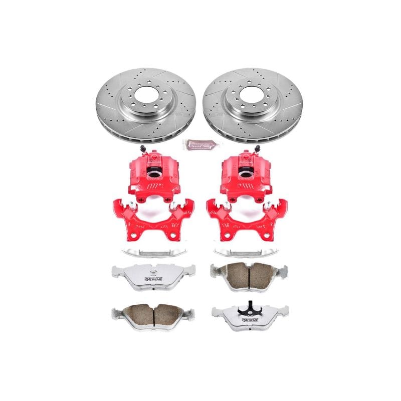 PowerStop — Z26 Street Performance Ceramic Brake Pad, Drilled Slotted Rotor, and Caliper Kit