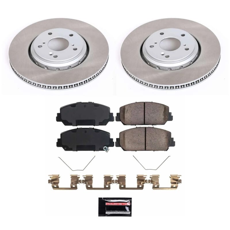 PowerStop — Semi-Coated Rotor and Low-Dust Ceramic Brake Pad Kit