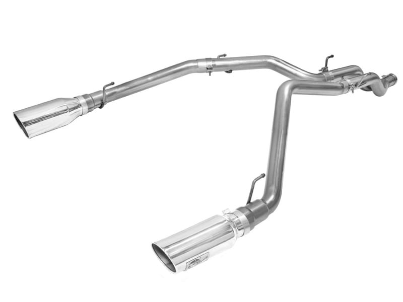 aFe — Large Bore-HD 3 IN 409 Stainless Steel DPF-Back Exhaust System w/Polished Tip