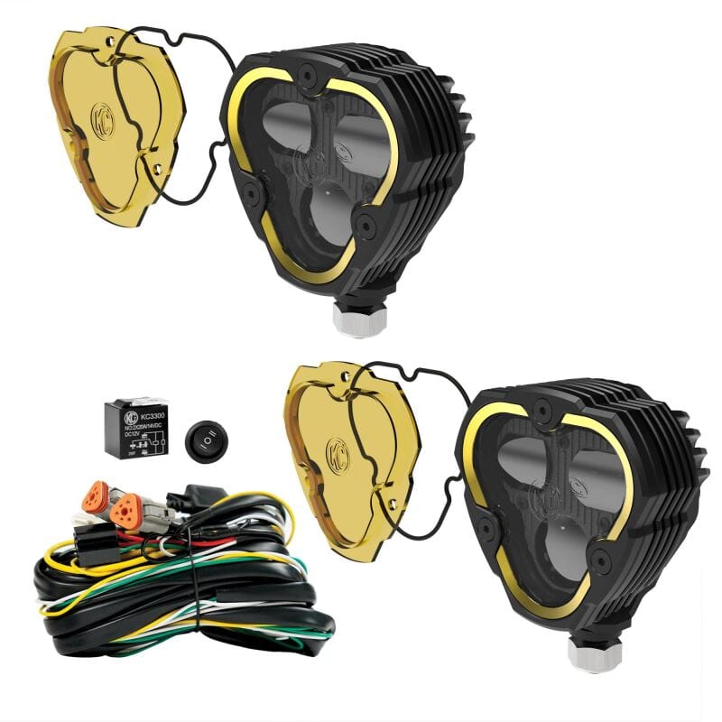 KC HiLiTES — KC FLEX ERA 3 LED 3.5IN SAE FOG 2-LIGHT MASTER KIT