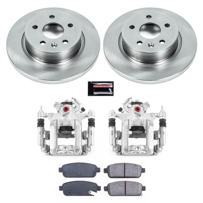 PowerStop — OE Stock Replacement Low-Dust Ceramic Brake Pad, Rotor and Caliper Kit