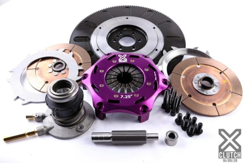XCLUTCH — Clutch Kit Inc Lighten Chromoly F/W + HRB; 7  1/4" Twin,  Solid Ceramic Discs