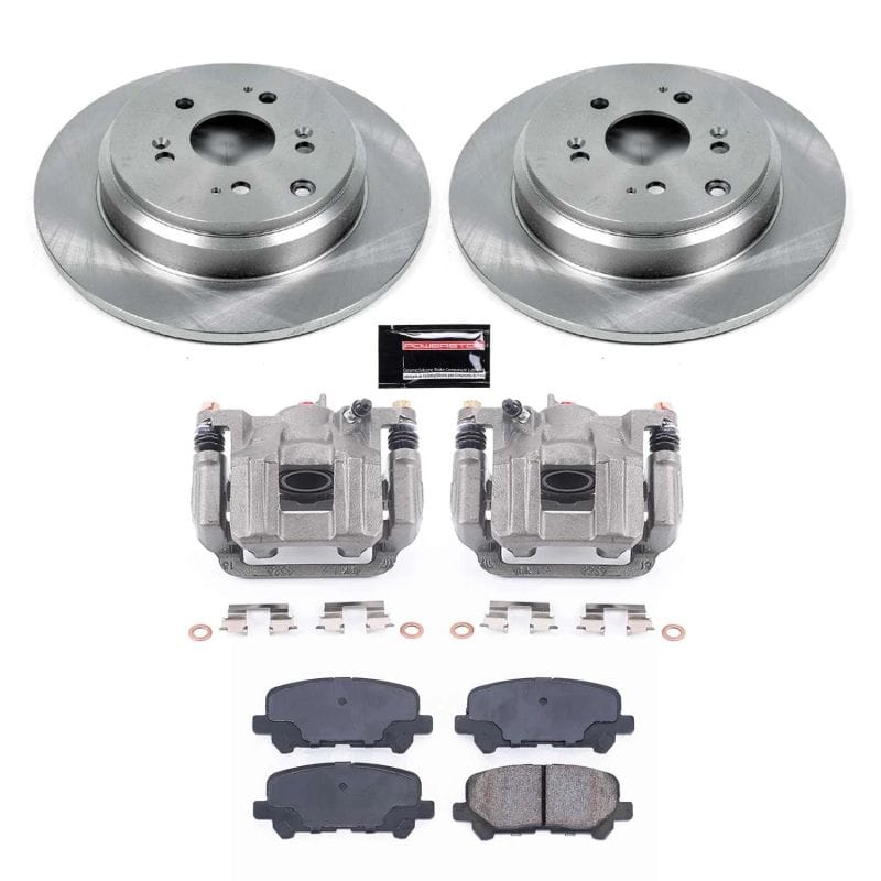 PowerStop — OE Stock Replacement Low-Dust Ceramic Brake Pad, Rotor and Caliper Kit