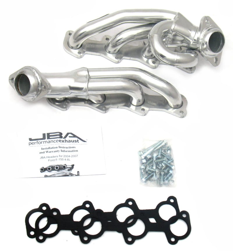 JBA — JBA 04-08 Ford F-150 4.6L 2V 1-1/2in Primary Silver Ctd Cat4Ward Header
Exhaust Header