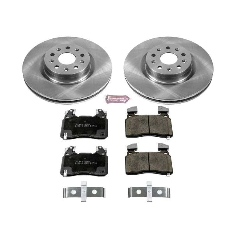 PowerStop — OE Stock Replacement Low-Dust Ceramic Brake Pad and Rotor Kit