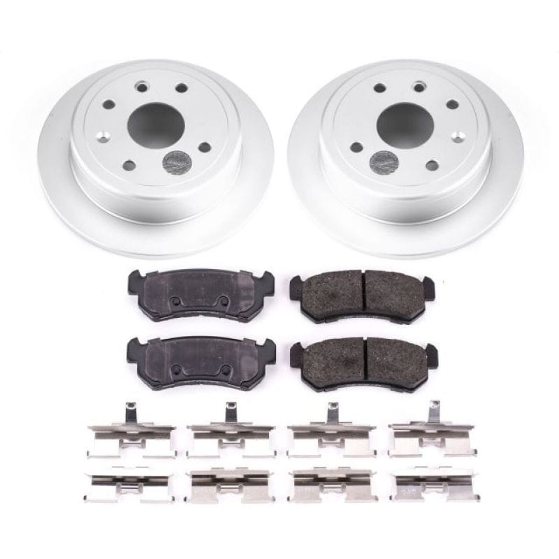 PowerStop — Genuine Geomet Coated Rotor and Low-Dust Ceramic Brake Pad Kit
