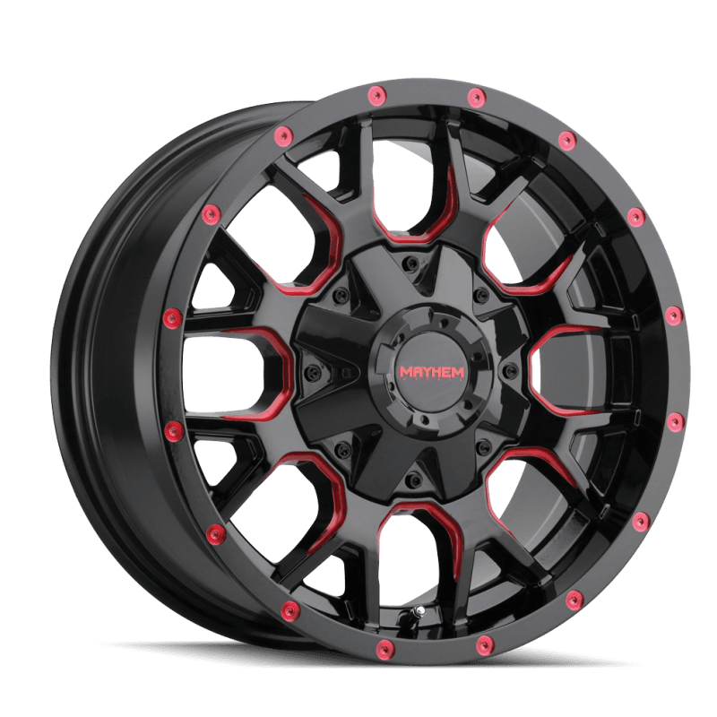 Mayhem — WARRIOR (8015) GLOSS BLACK MILLED PRISM RED