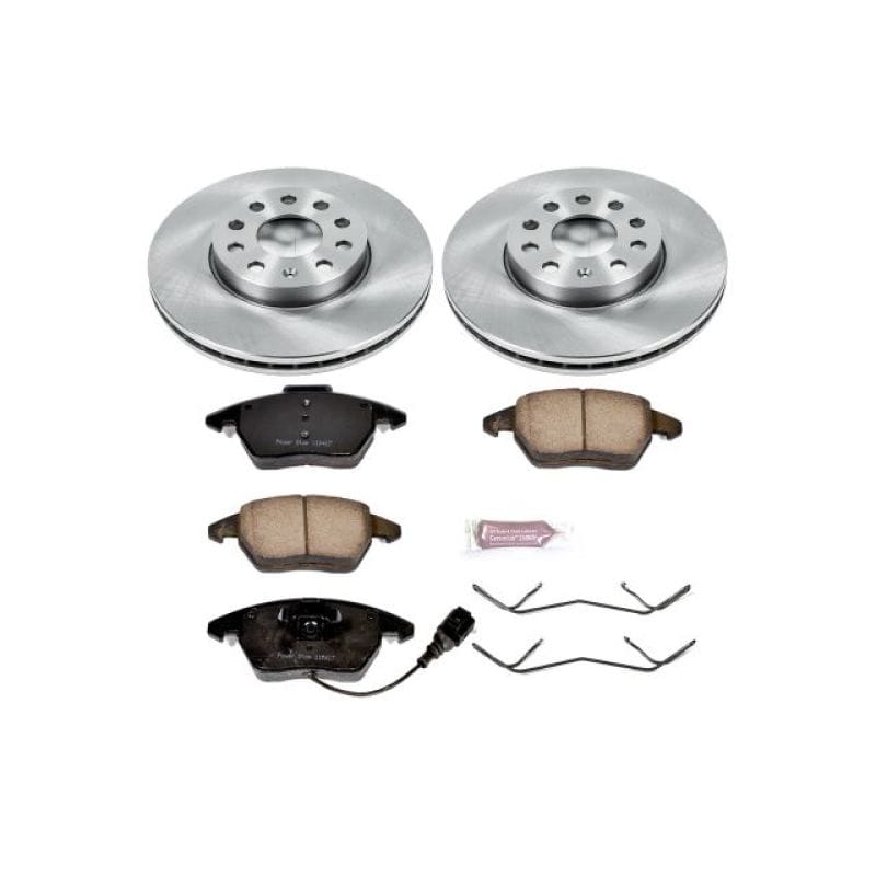 PowerStop — OE Stock Replacement Low-Dust Ceramic Brake Pad and Rotor Kit