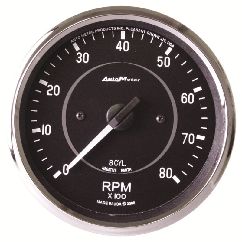 AutoMeter — GAUGE, TACHOMETER, 4", 8K RPM, IN-DASH (8 CYL ONLY!), COBRA