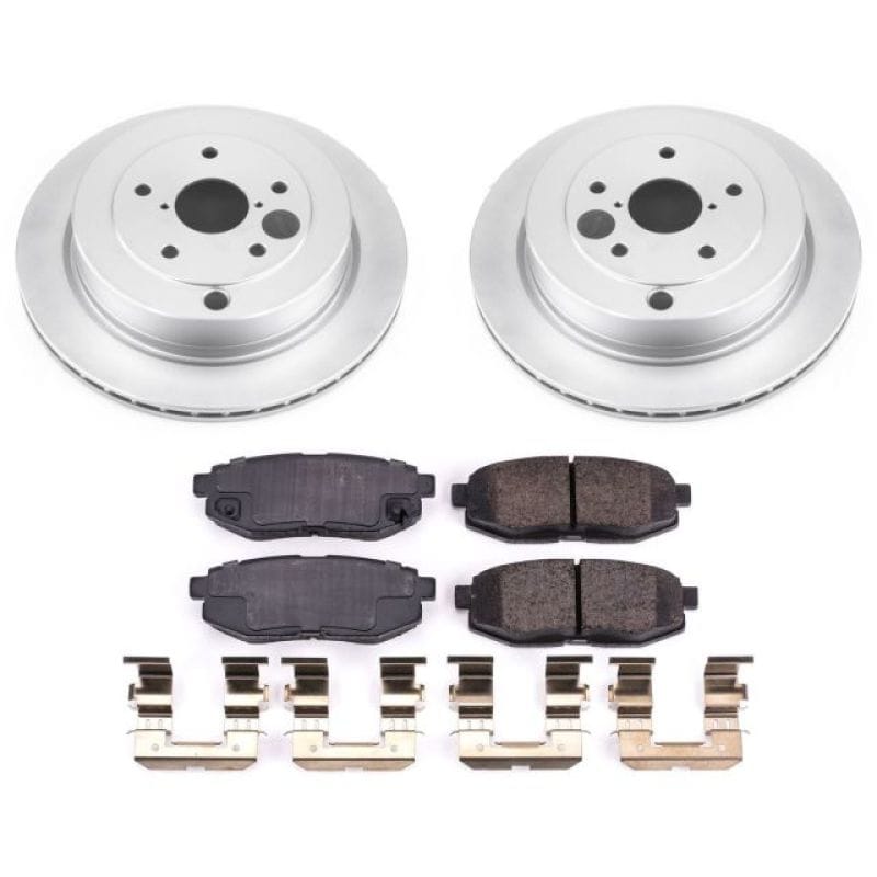 PowerStop — Genuine Geomet Coated Rotor and Low-Dust Ceramic Brake Pad Kit