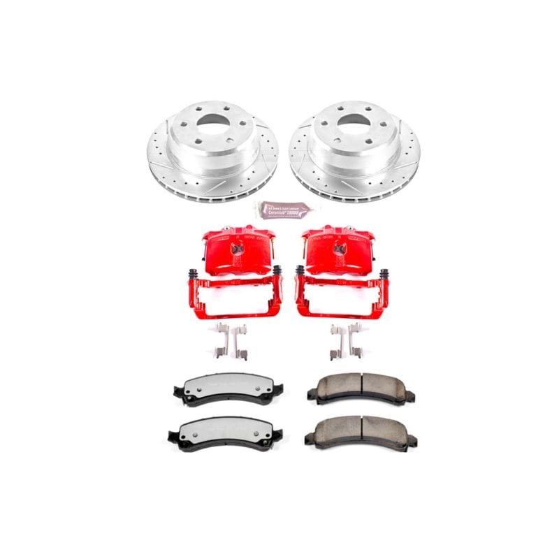 PowerStop — Z36 Truck and SUV Ceramic Brake Pad, Drilled & Slotted Rotor, and Caliper Kit