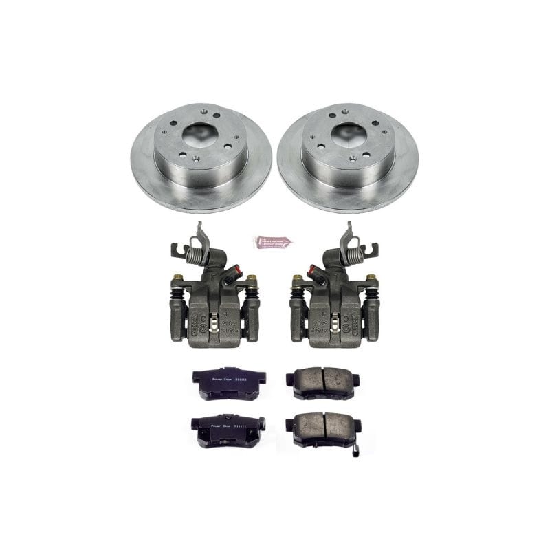 PowerStop — OE Stock Replacement Low-Dust Ceramic Brake Pad, Rotor and Caliper Kit