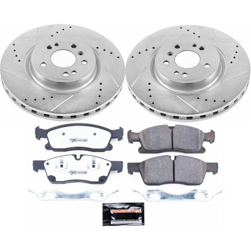 PowerStop — Z36 Truck and SUV Carbon-Fiber Ceramic Brake Pad and Drilled & Slotted Rotor Kit